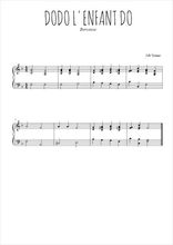 Téléchargez l'arrangement pour piano de la partition de berceuse-dodo-l-enfant-do en PDF, niveau moyen